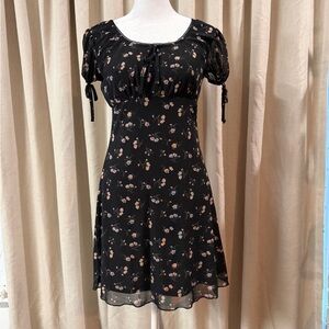 Ultra Flirt Black Floral Mini Dress